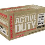 Buy Winchester Ammunition Active Duty Handgun Ammo Brass 9mm 500-Rounds 115 Grain FMJ Flat Nose