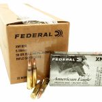 Buy 223 5.56×45 Ammo 55gr FMJ Federal American Eagle (XM193X) 500 Round Case